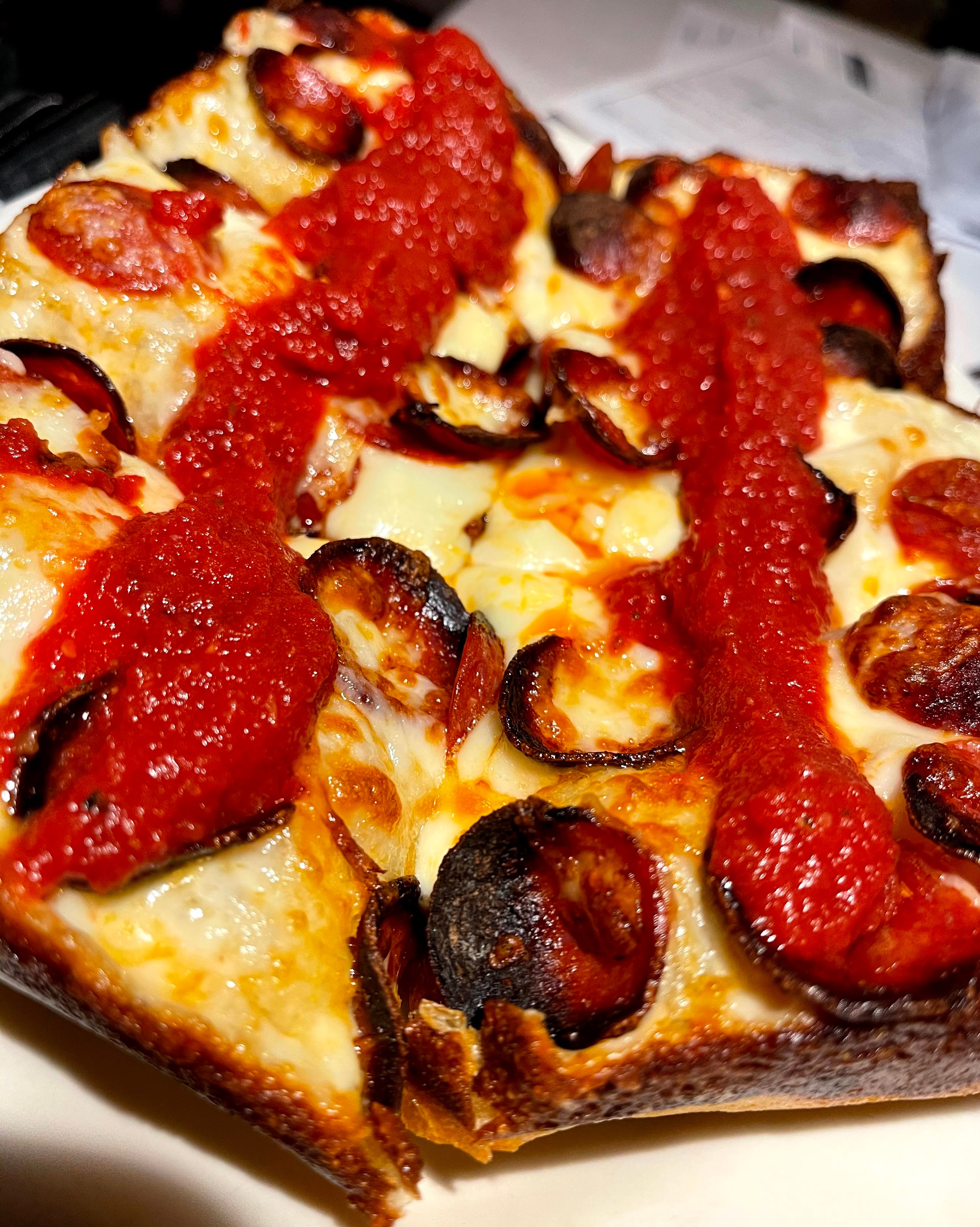 Hemi Pizza pepperoni Detroit-style pizza